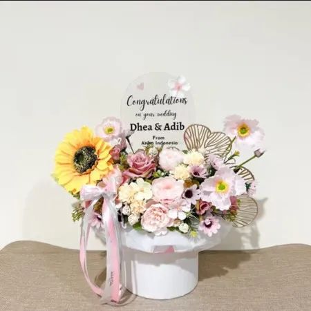 Bloom Box Akrilik Ucapan Wedding Samarinda